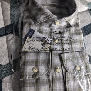 SuitSupply cotton linen button-down shirt 38/15